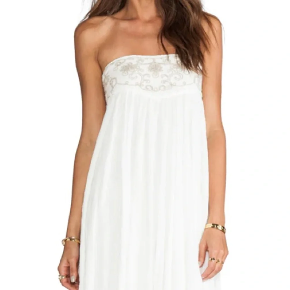 Free People Rhiannon Convertible Embroidered Waist Handkerchief Hem Maxi Skirt M - Picture 3 of 12